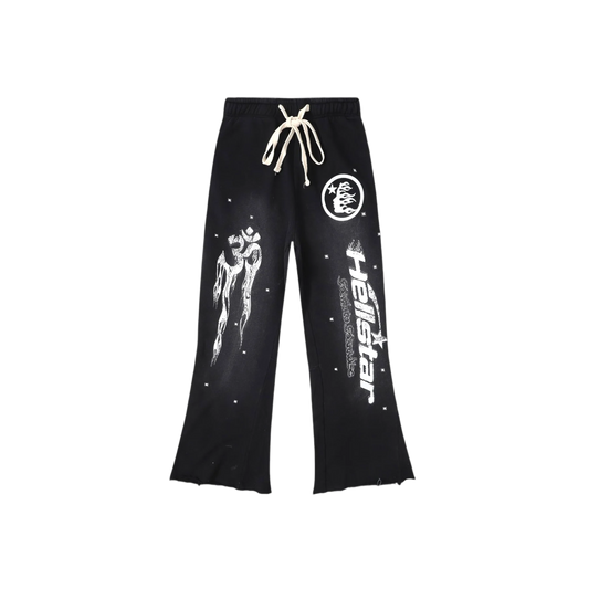 Hellstar Racer Flare Sweatpants Black